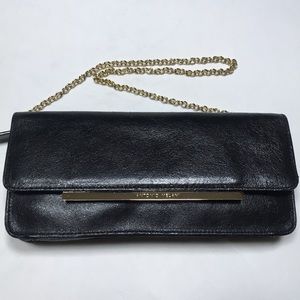 Antonio Melani Black leather clutch